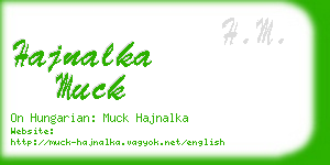 hajnalka muck business card